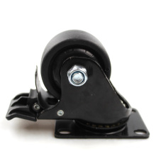 2.5 inch heavy duty plate low gravity center casters with brake